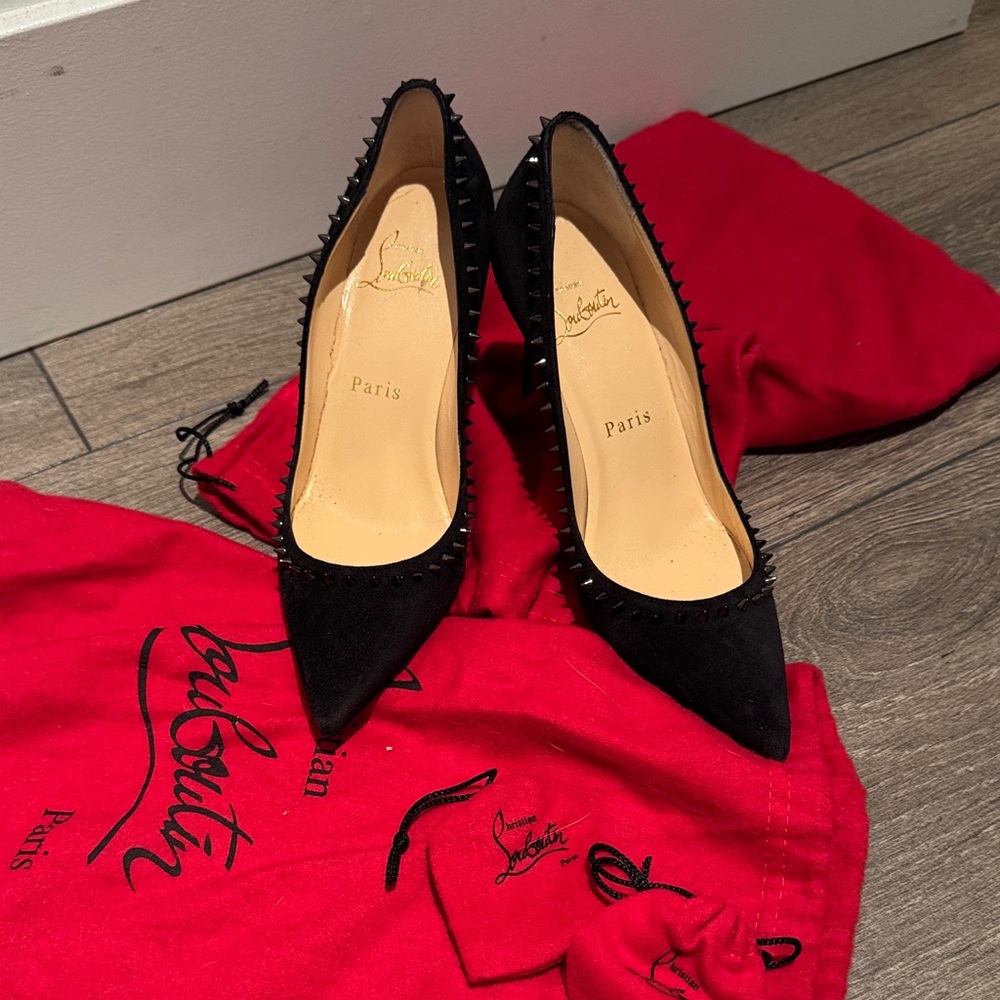 Christian Louboutin Black Spiked Heels